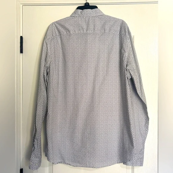 Michael Kors men’s slim fit logo print long sleeve button front shirt, XXL - Picture 5 of 6